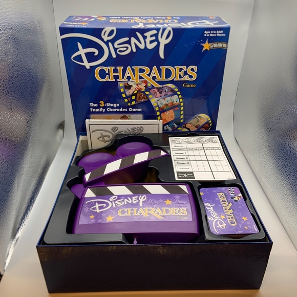 Disney Family Charades Game w/ Electronic Musical Clapboard Timer Mattel 2001 - Picture 2 of 15